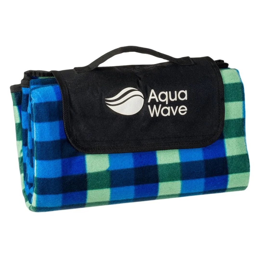Aquawave Chequa — туристический коврик-плед в синюю клетку