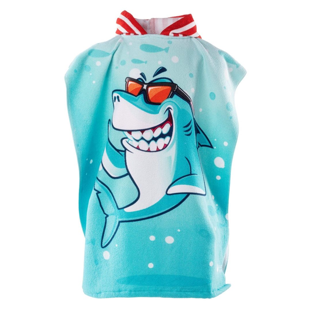 Aquawave Sharki Poncho Havlu - Köpek Balığı Baskı