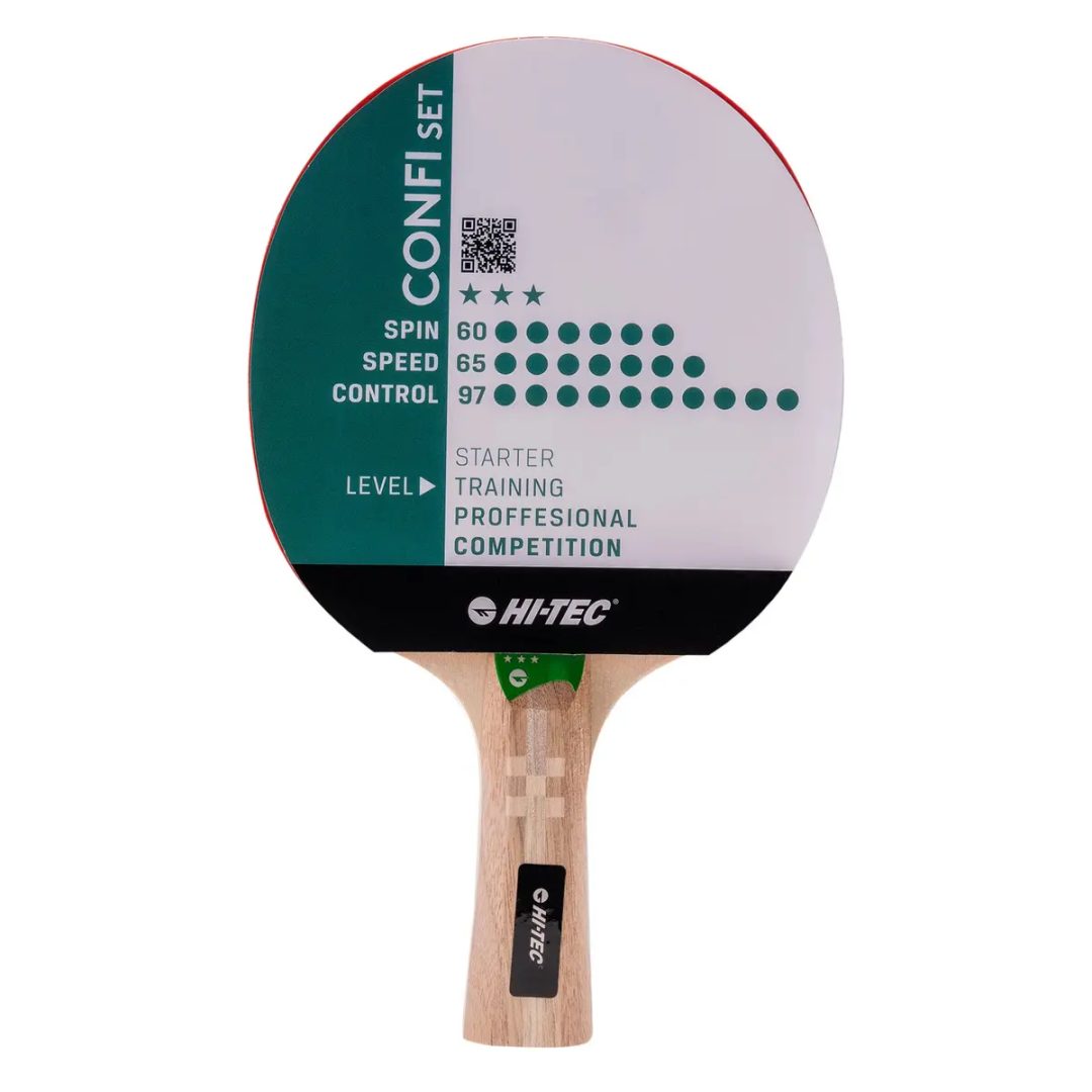 Hi-Tec Confi Set Table Tennis Bat - Green/Black