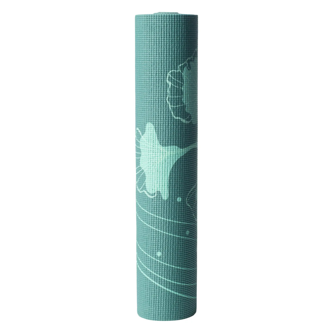 Martes Ginkgo Yoga Matı Toz Yeşili/Ginkgo Desenli 172 × 61