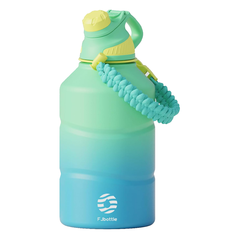 Feijian Fjbottle Magnetic Cap Sports Water Bottle 1900 ml Cyan