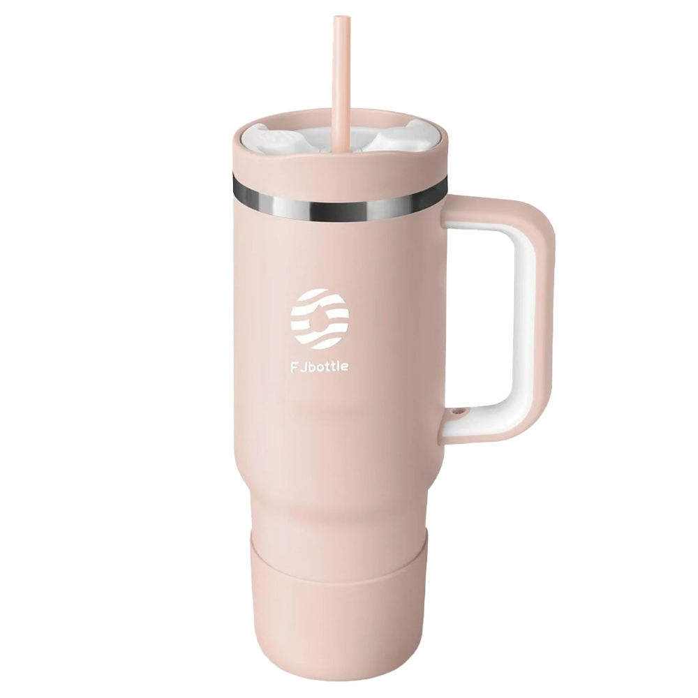 Feijian Fjbottle 40 oz (1180 ml) Pink Handled Travel Cup