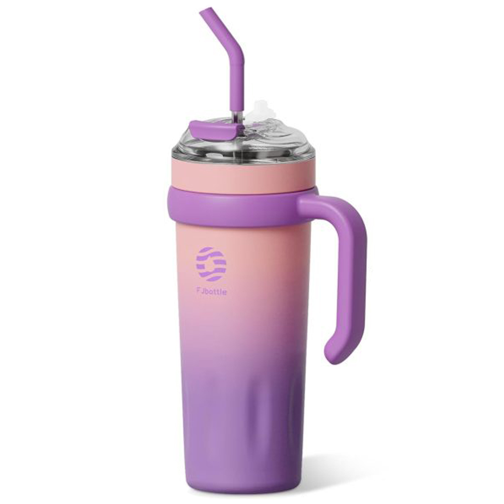 Feijian Fjbottle 40 oz (1180 ml) Pink Handled Travel Cup
