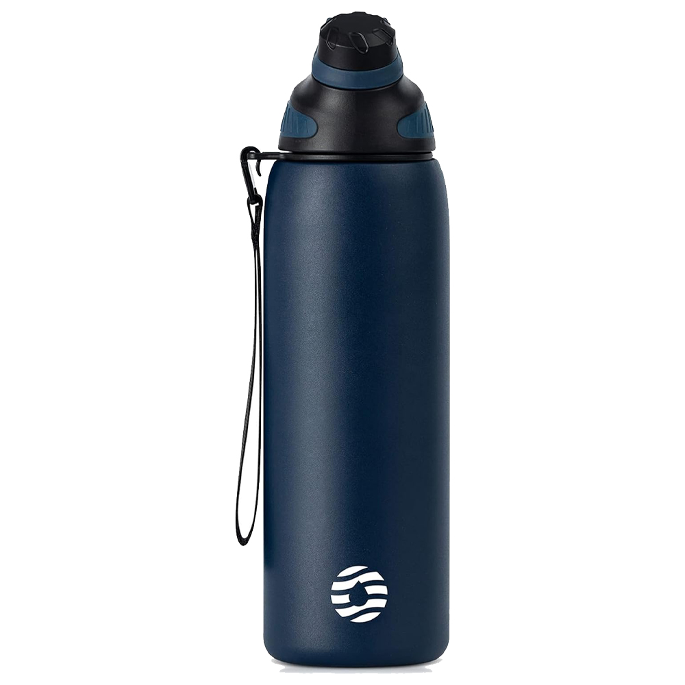 Feijian Fjbottle Magnetic-Cap Sports Water Bottle 1000 ml Navy