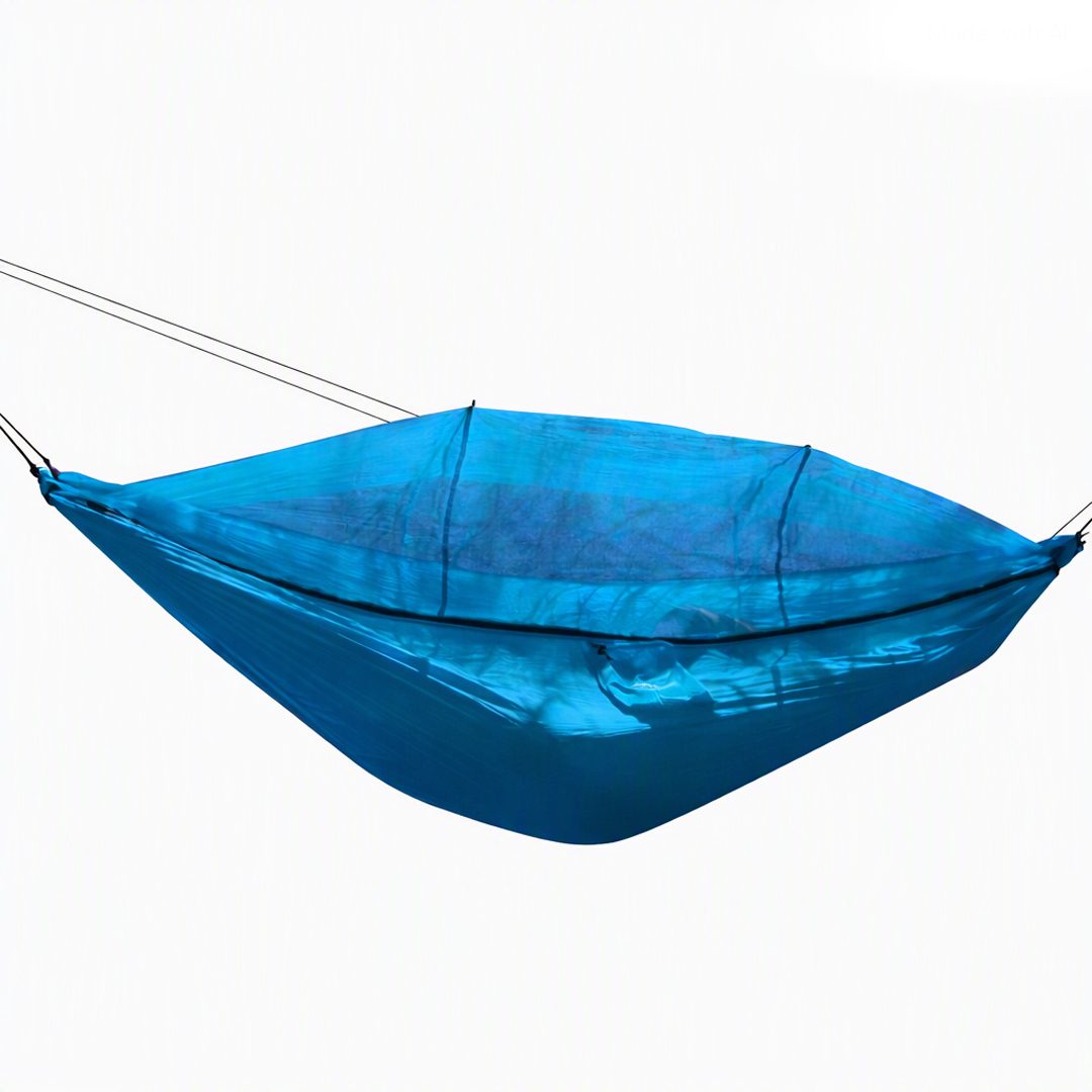 Nurgaz Campout Hammock with Mosquito Net, Blue