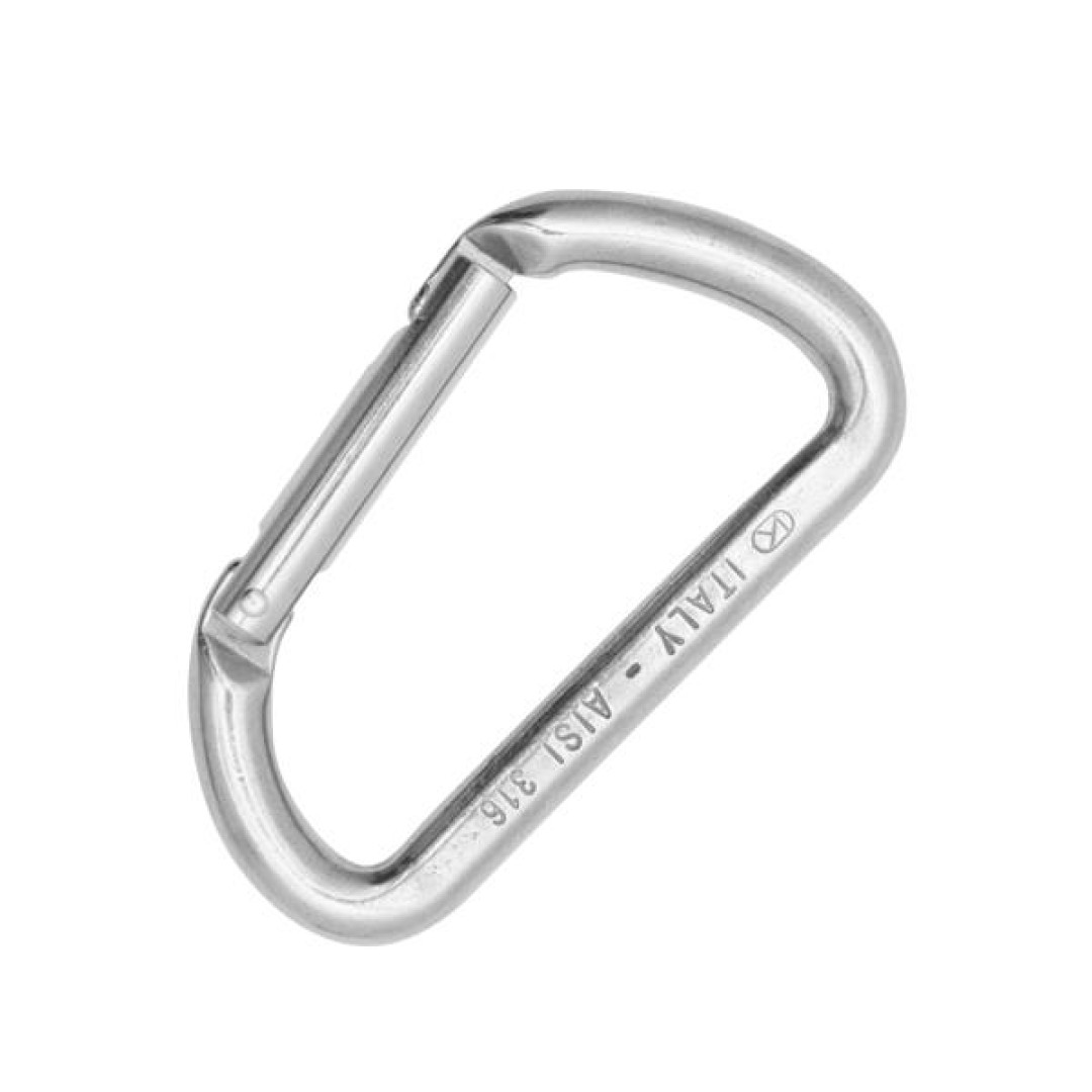 Карабин KONG Mini D Inox из нержавеющей стали (AISI 316, прямая защёлка)