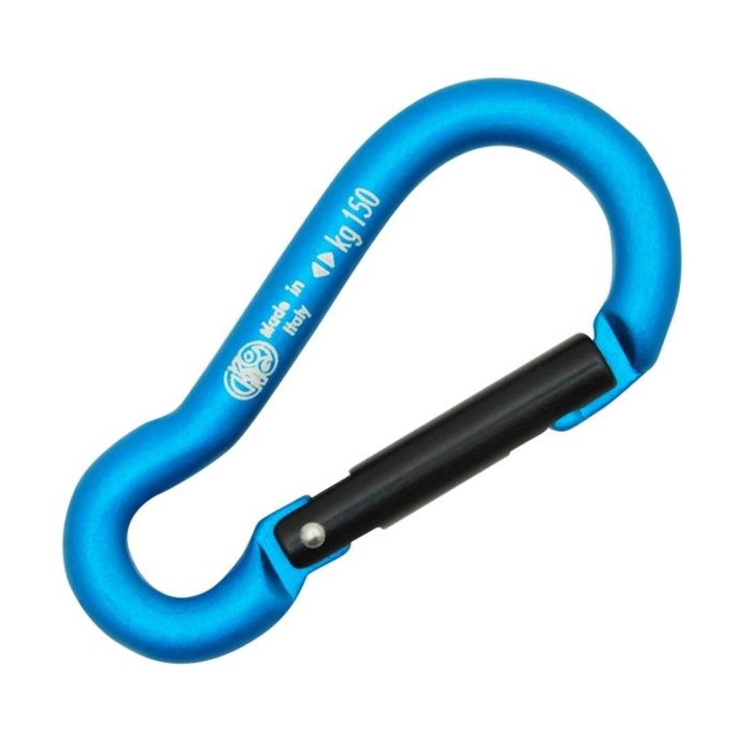 KONG Mini Pear SZ.5 Carabiner - Cyan/Black (Aluminium)