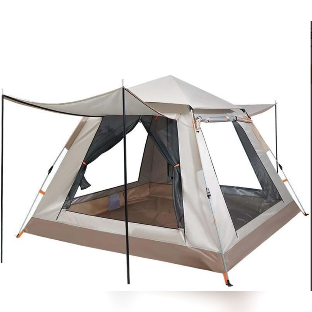 San Zhe Lion Automatic Tent 280 × 280 × 158 cm, 5-Person, Sand