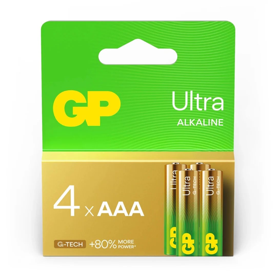 GP Ultra Alkaline 4xAAA, батарейки