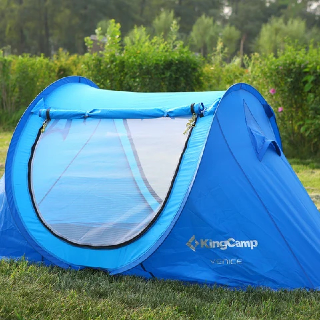King Camp Venice 2-Person Pop-Up Camping Tent, Blue