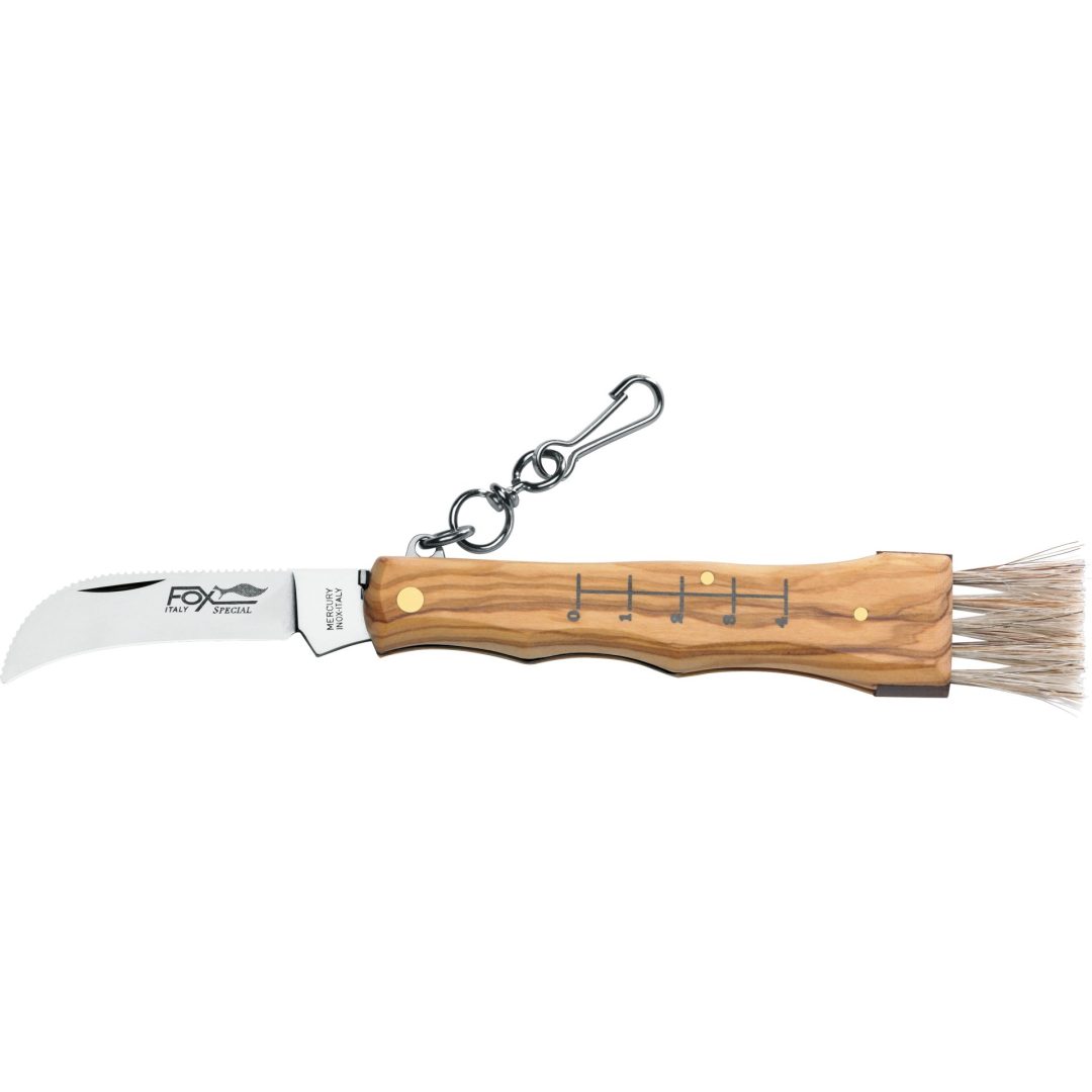 Black Fox Mushroom Knife, нож с рукоятью из оливкового дерева