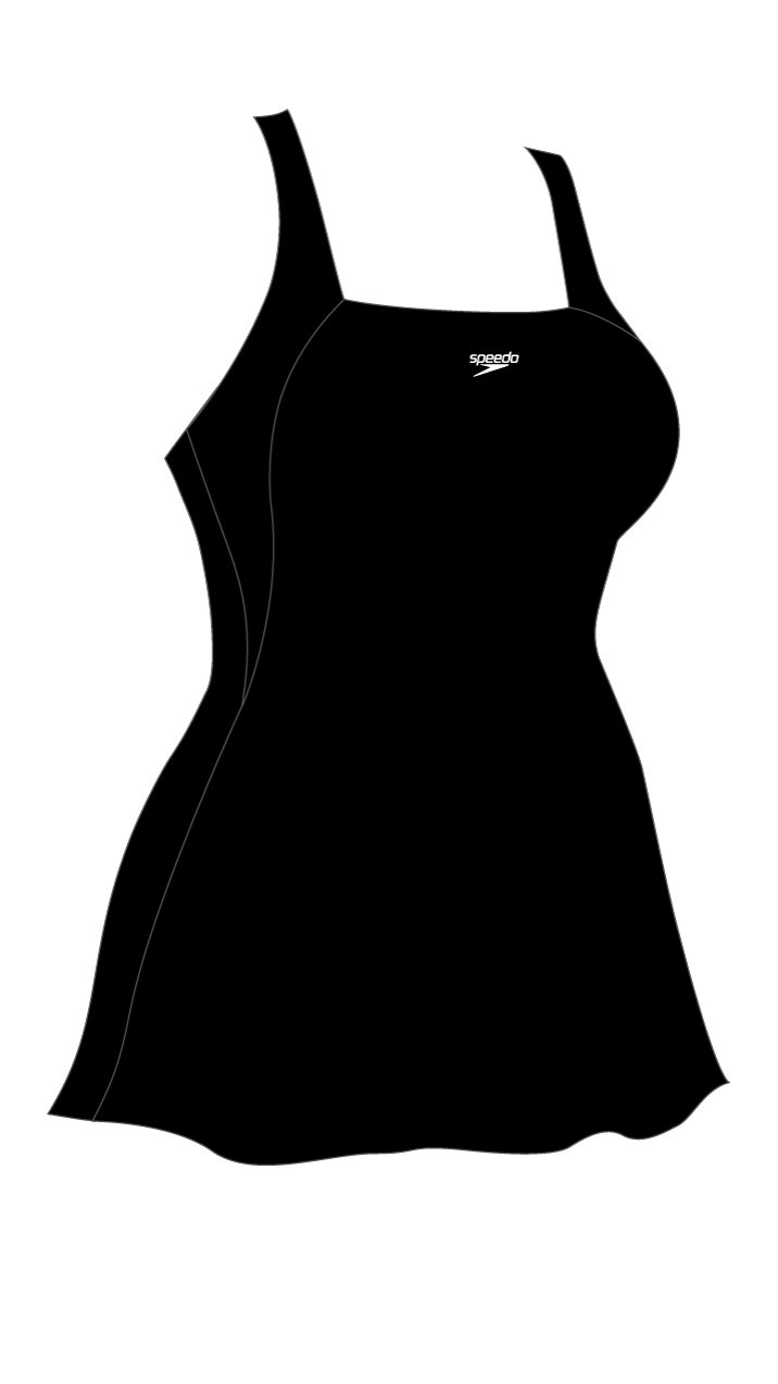 Speedo ESS Swim Dress AF Black Women's Swimsuit 9996