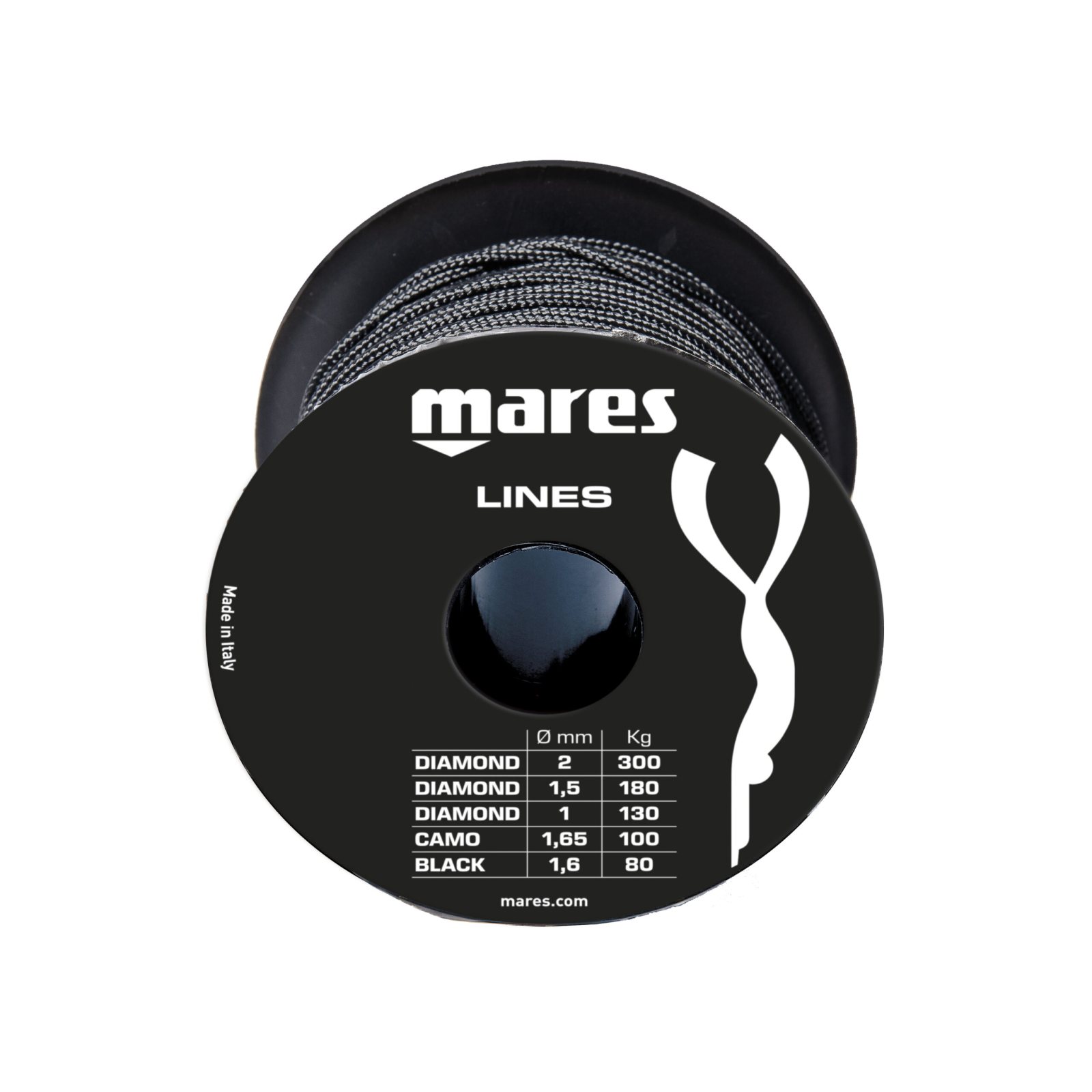 Mares Line BLACK 1.6 mm 50 m Speargun Line