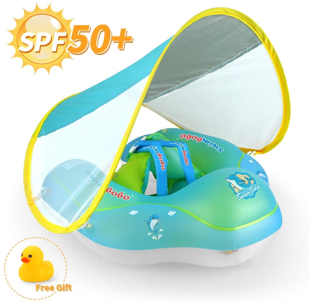 Swimbobo DM-1007 — голубой детский круг для плавания с тентом