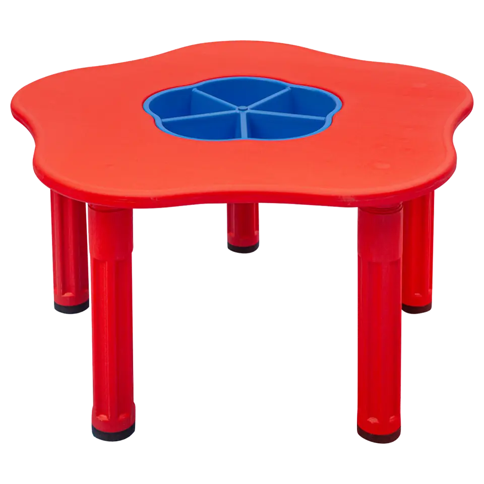 King Kids Children's Sand Table with Daisy Tray, Red-Blue