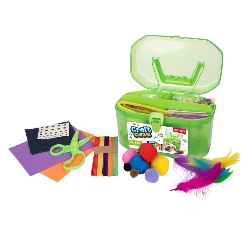 Toi-Toys Craft Set with Storage Box, 200 Pieces