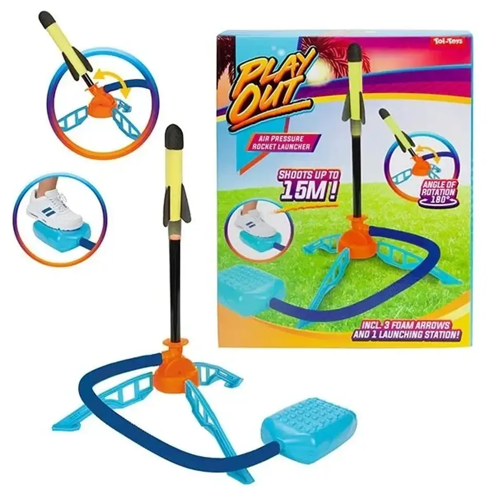 Toi-Toys Köpük Roket Fırlatma Seti 3 Köpük Roketli