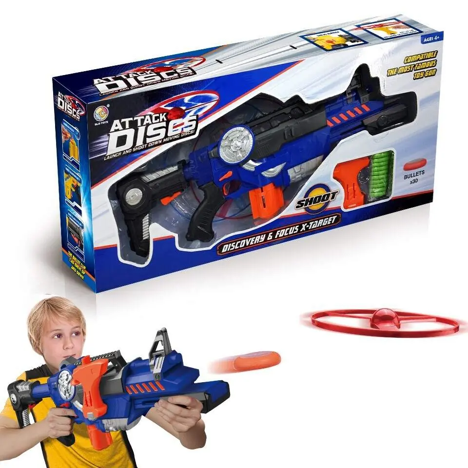 Almira Toys Attack Discs Elektrikli Disk Atan Oyuncak Tabanca 30 Mermi