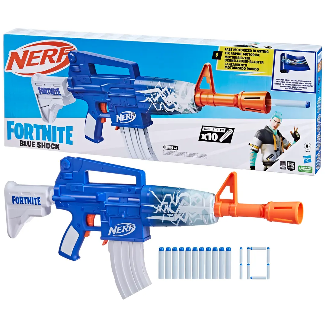 Nerf Fortnite Mavi Şok Dart Patlatıcı F4108