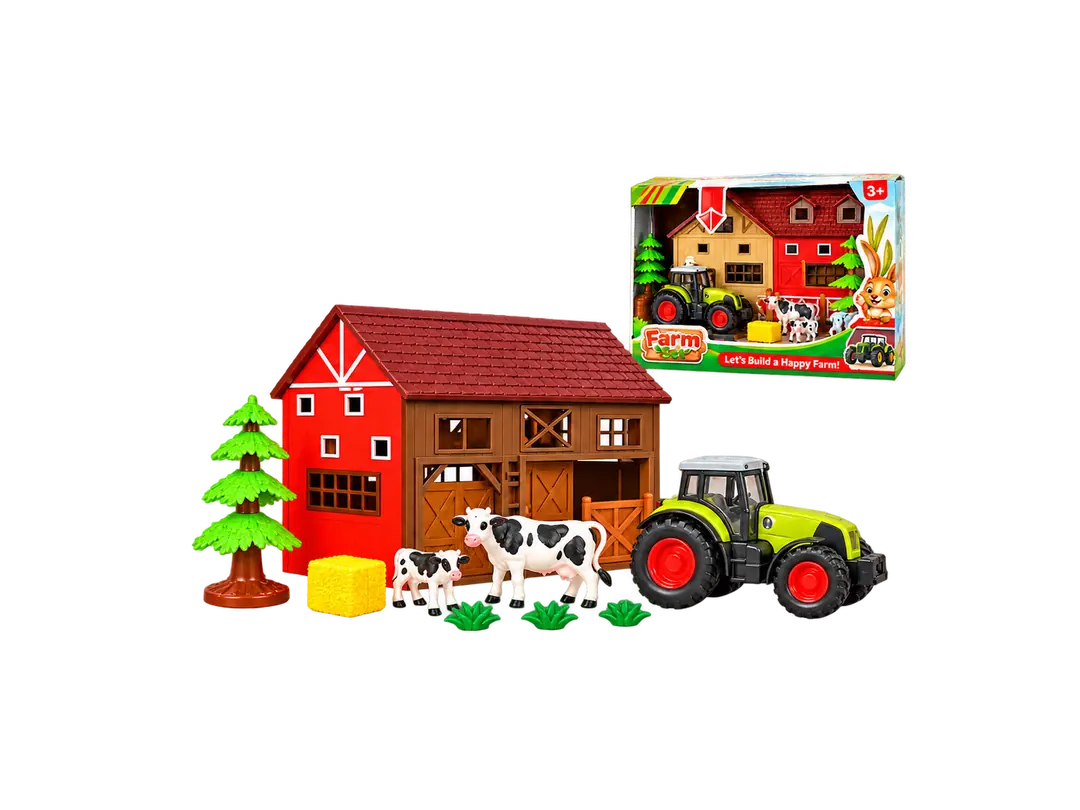 Toi-Toys Ackers Ville Farm Tractor Light and Sound Play Set