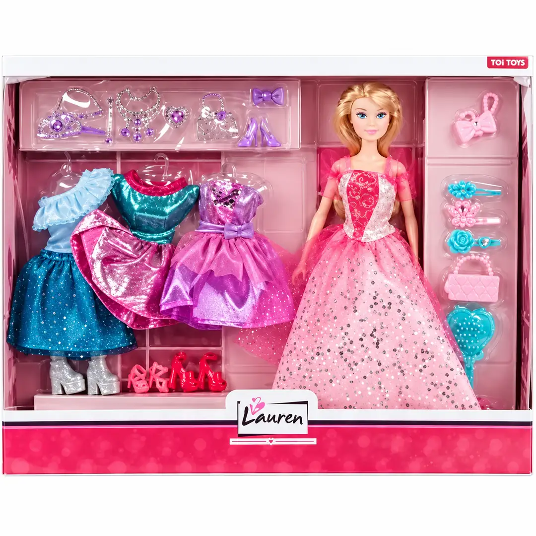 Toi-Toys 04222A- Lauren Baby Party Dress-Up Set