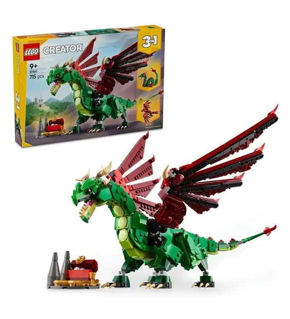 LEGO Creator 3-in-1 Medieval Dragon Building Set, 715 Pieces