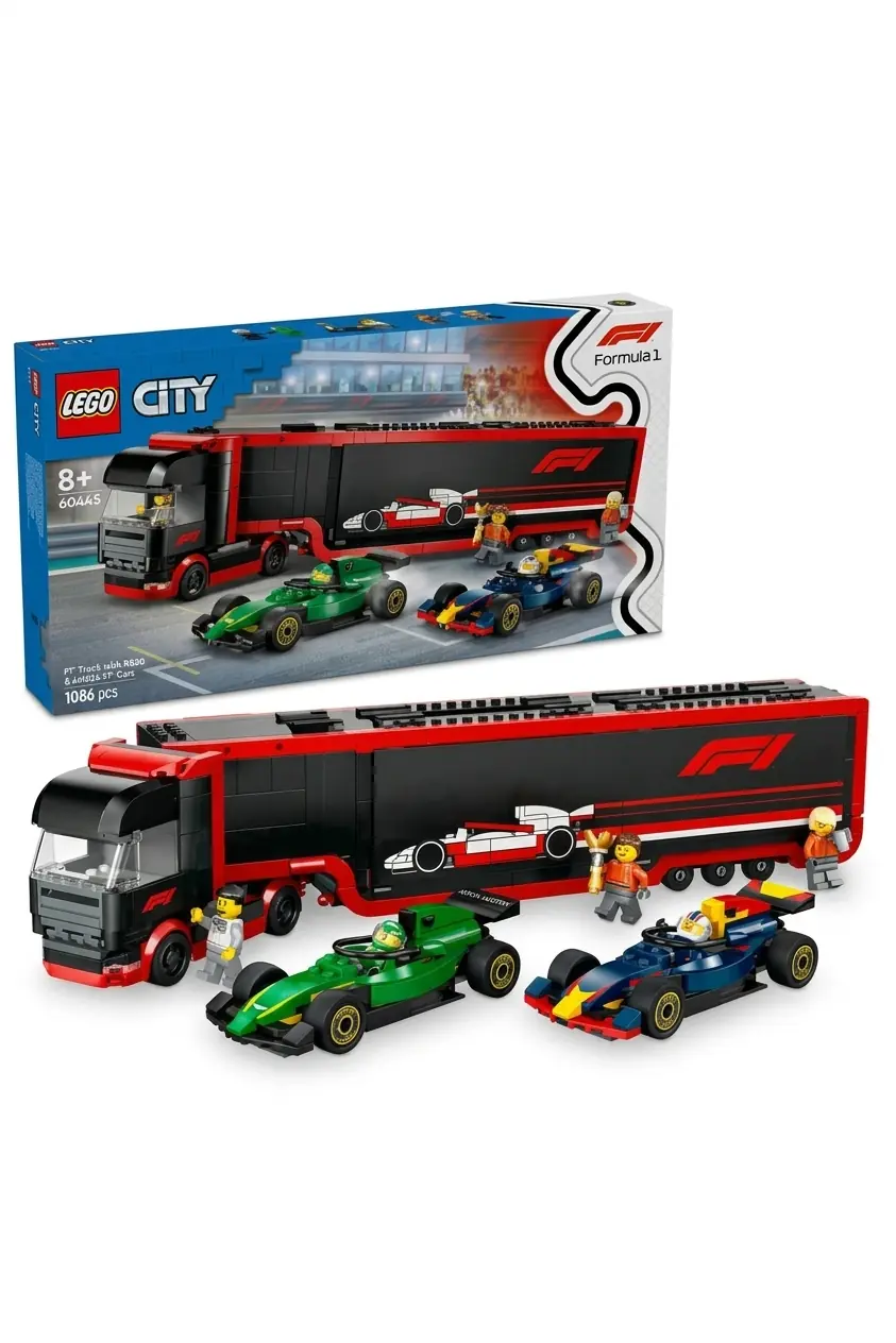 LEGO City RB20 and AMR24 F1 Cars and F1 Truck 60445