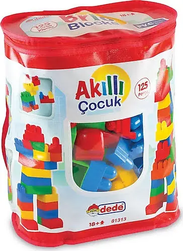 Dede Akıllı Çocuk 125 Parça Yapı Blokları