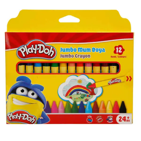 Play-Doh Erasable Jumbo Crayon, 12 Colours