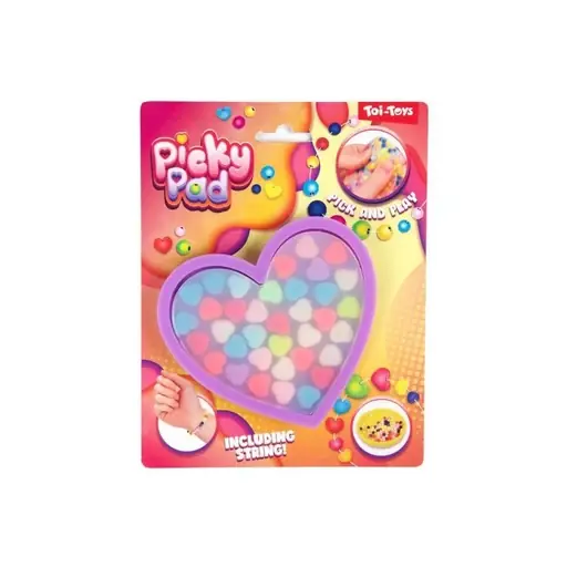 Toi-Toys Picky Pad — игрушка для нанизывания бусин в форме сердца с нитью