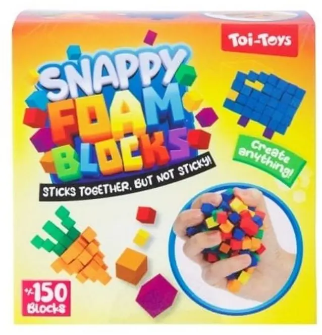 Toi-Toys Самоклеящиеся мини-блоки из пеноматериала 8x8x8 см