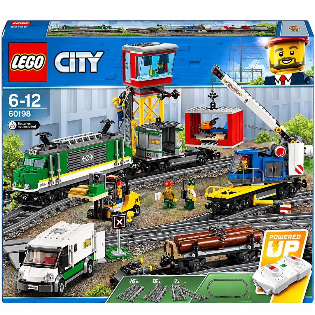 LEGO City 60198 Моторный грузовой поезд с 4 вагонами