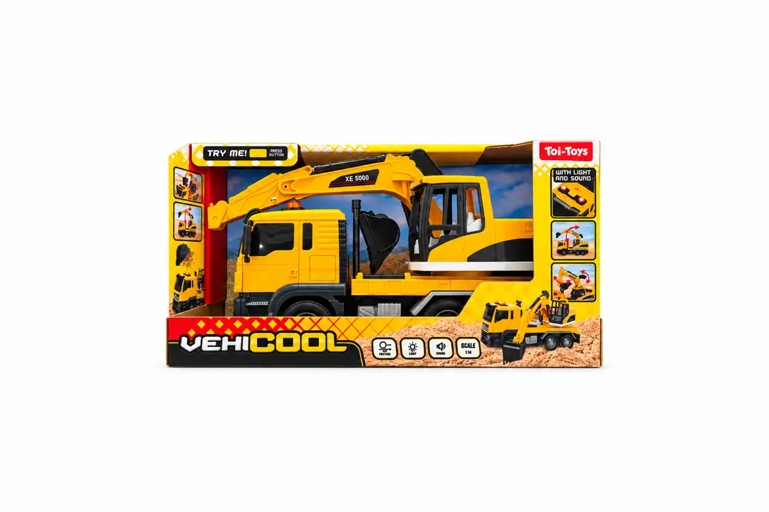 Toi-Toys VEHICOOL инерционный экскаватор со светом и звуком