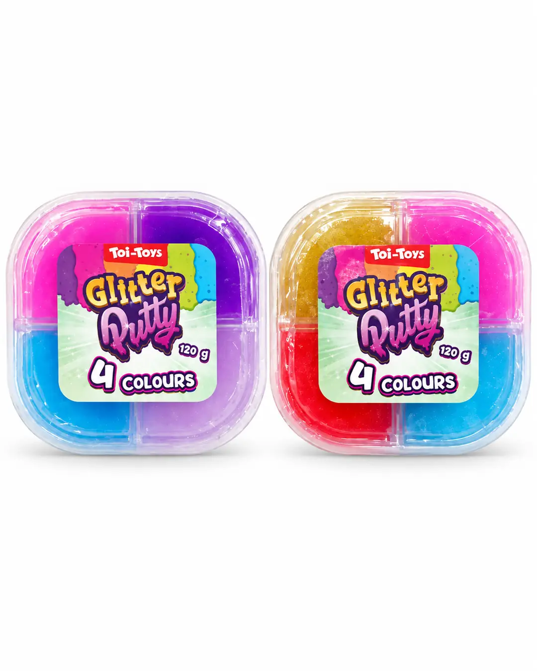 Toi-Toys Glitter Putty — блестящая масса для лепки, 4 цвета