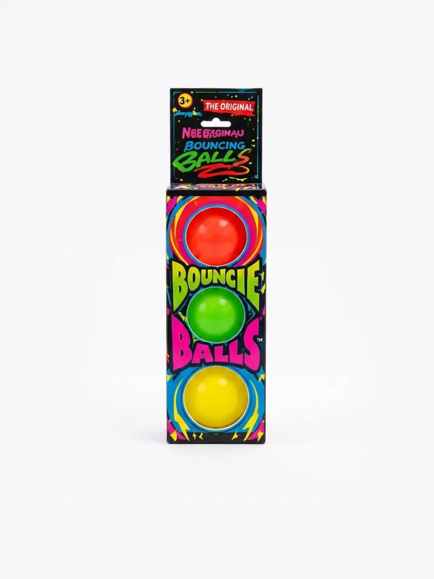 Toi-Toys Bouncing Balls — набор из 3 неоновых прыгающих мячей