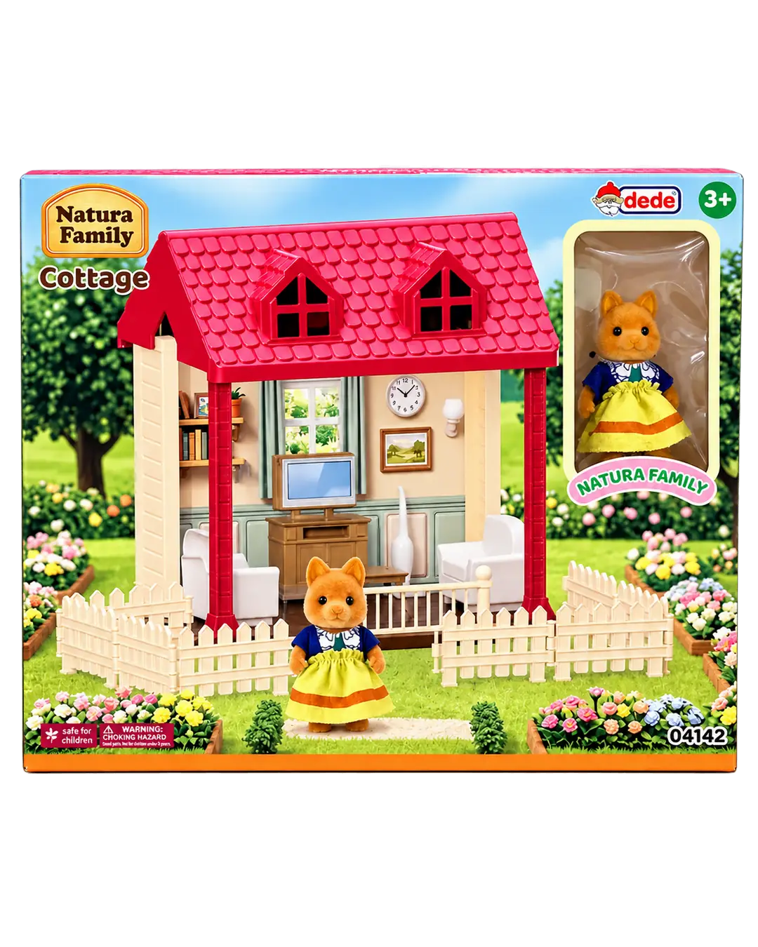 Dede Natura Family игрушечный домик с садом и фигуркой