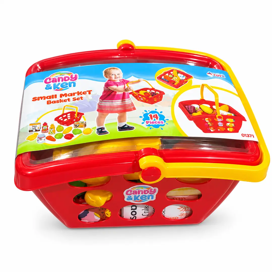 Dede Candy & Ken: игрушечная корзина для покупок, 14 предметов, красная