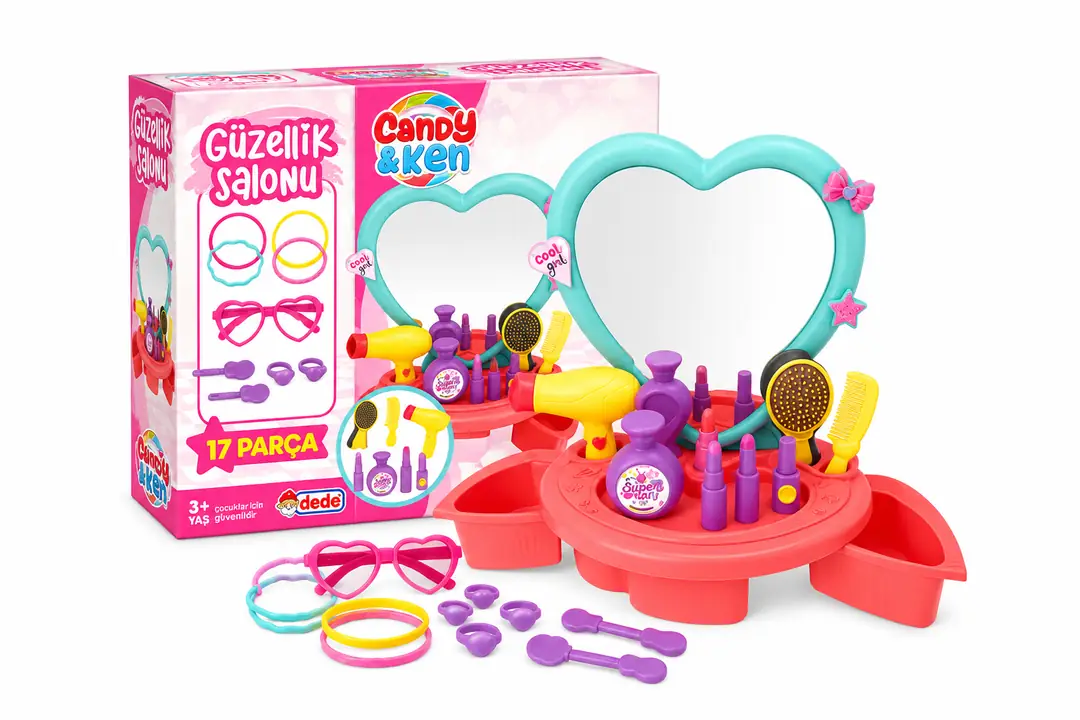 Dede Candy & Ken: игрушечный салон красоты и набор косметики, 17 предметов