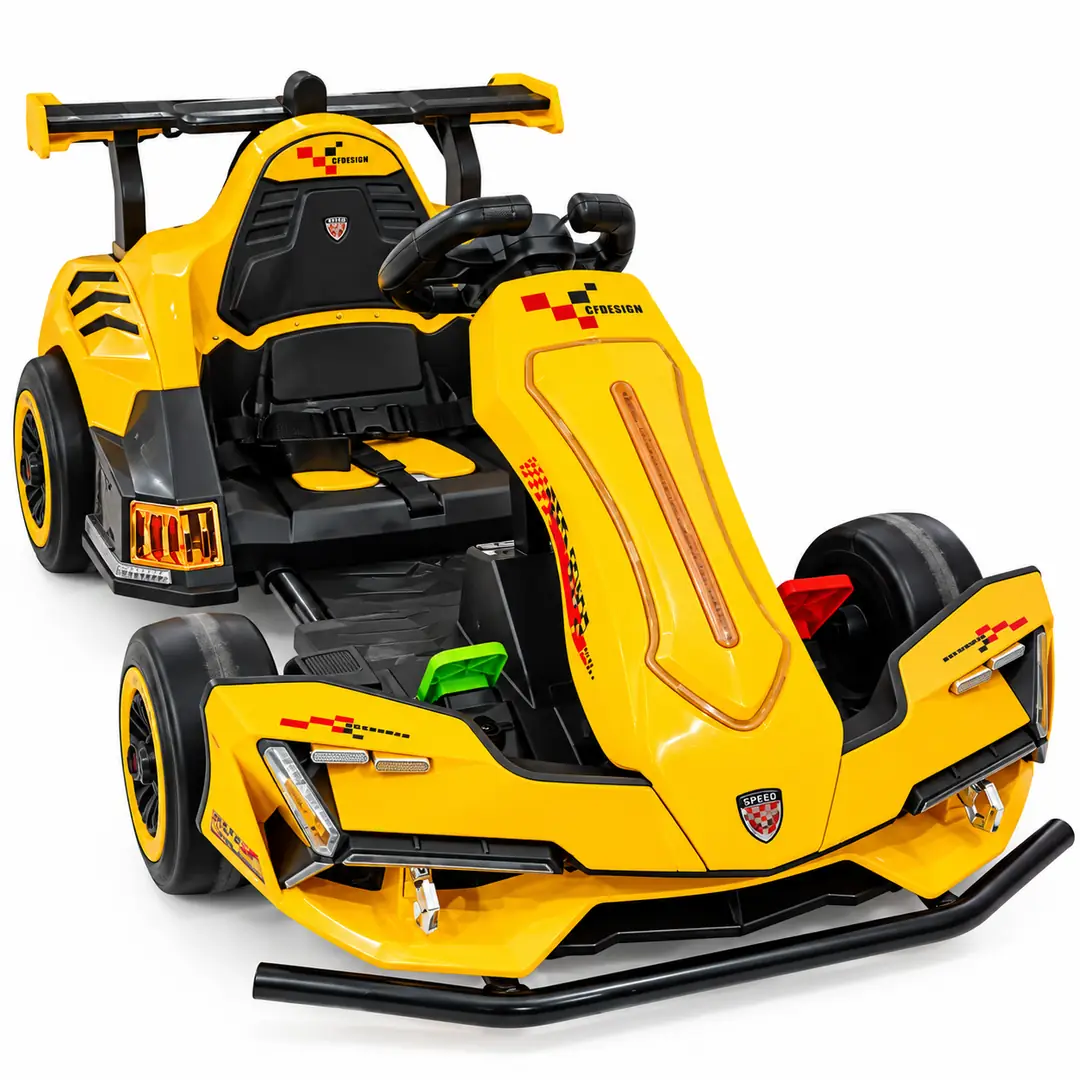 Formula Yarış Arabası Tasarımlı Akülü Go Kart Carting – Sarı