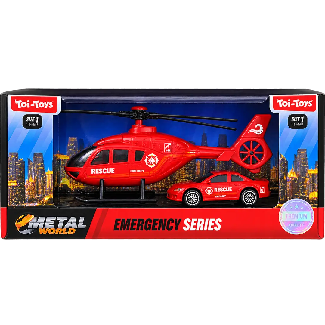 Ambulans Helikopteri ve Ambulans Araba Seti