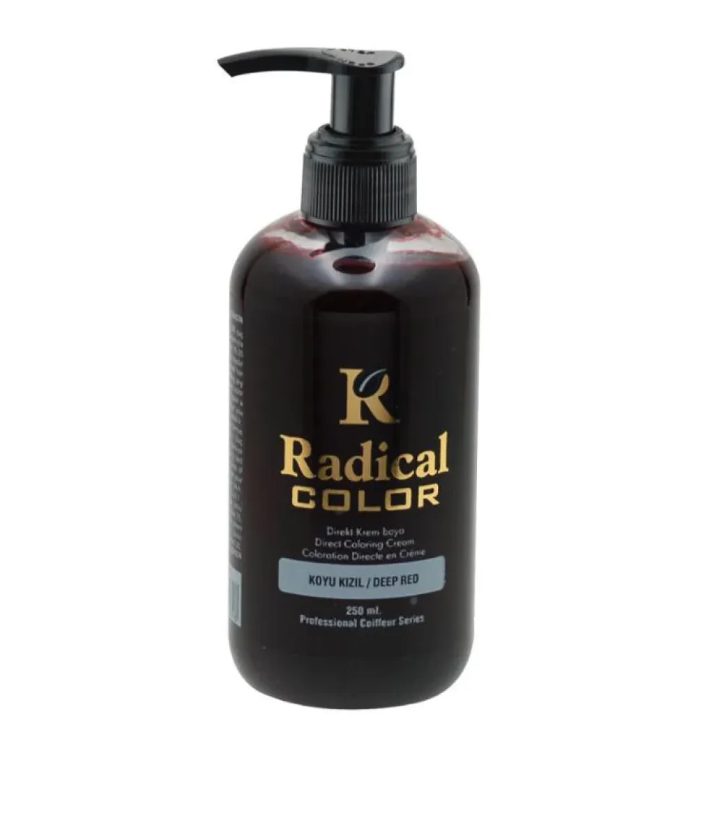 Radical Water-Based Permanent Color Hair Dye 250 ml – Deep Red