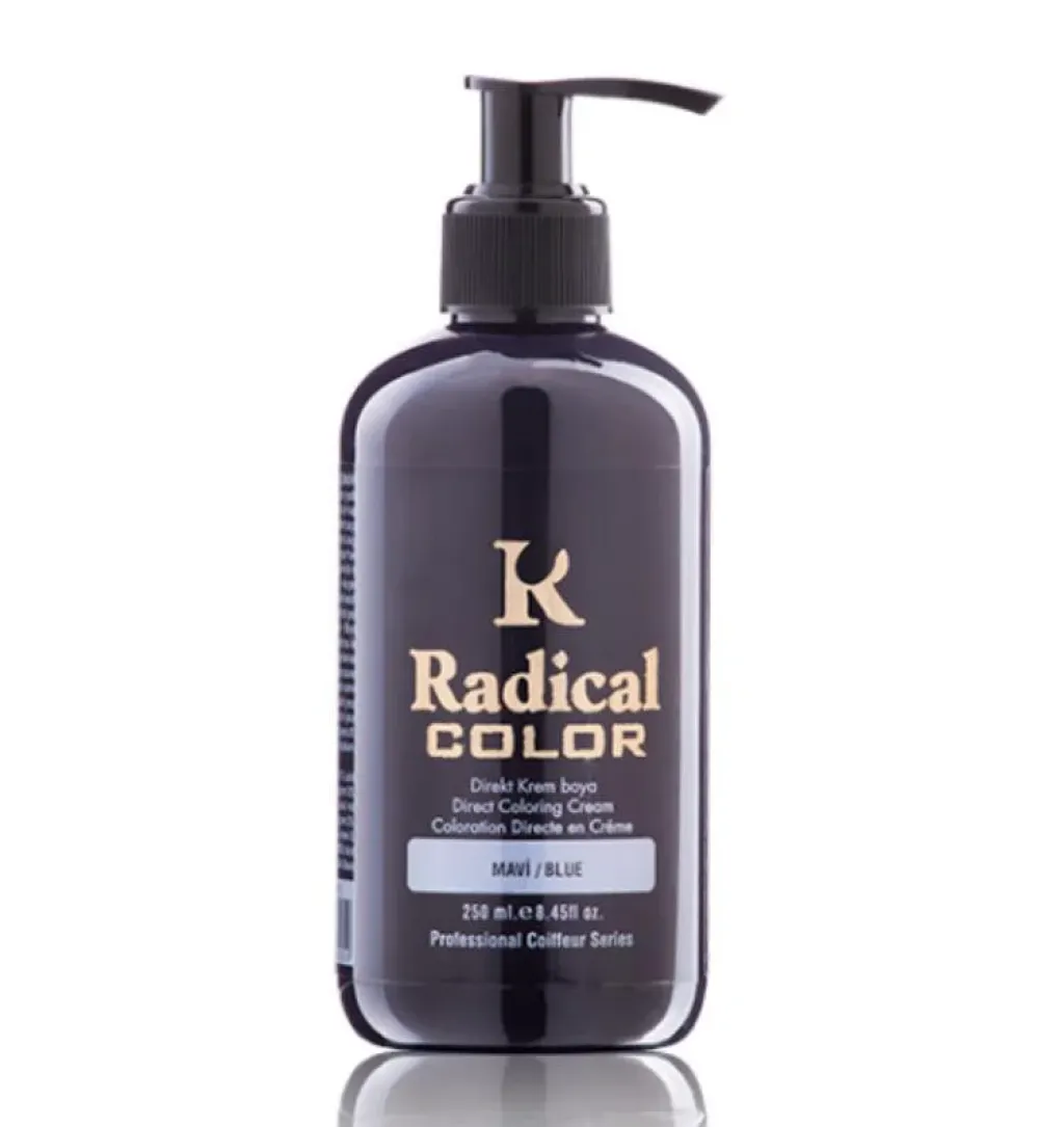 Radical RADICAL-0006 Blue Water-Based Hair Dye, 250 ml