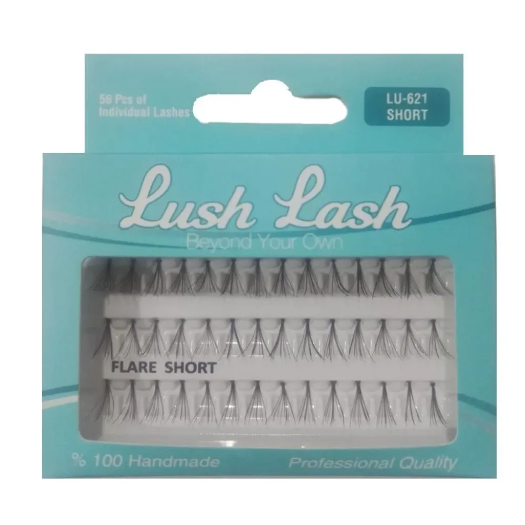 Lush Lash LU-621 Short Individual False Eyelashes, 50 Pieces