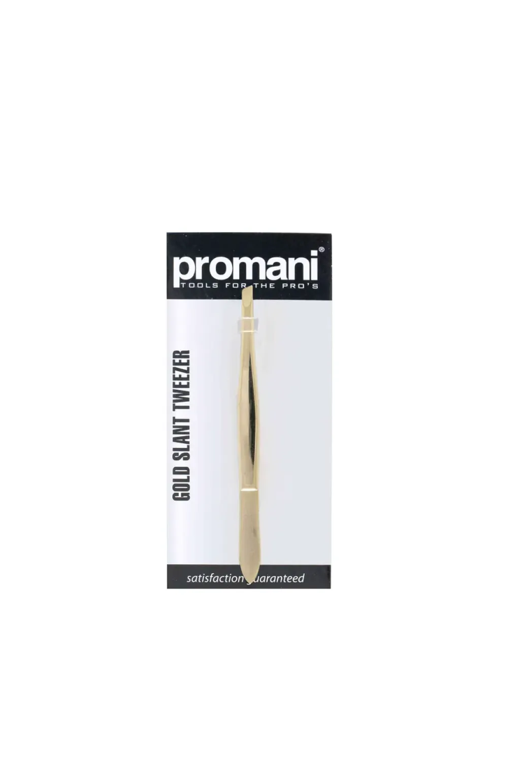 Promani PR-923, золотой пинцет со скошенными концами