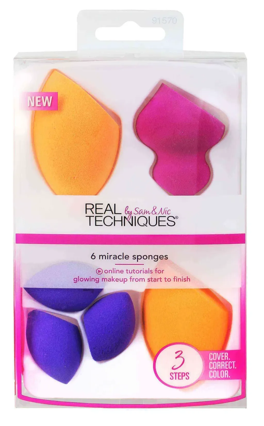 Real Techniques 6 Miracle Makeup Sponges KOD:91570