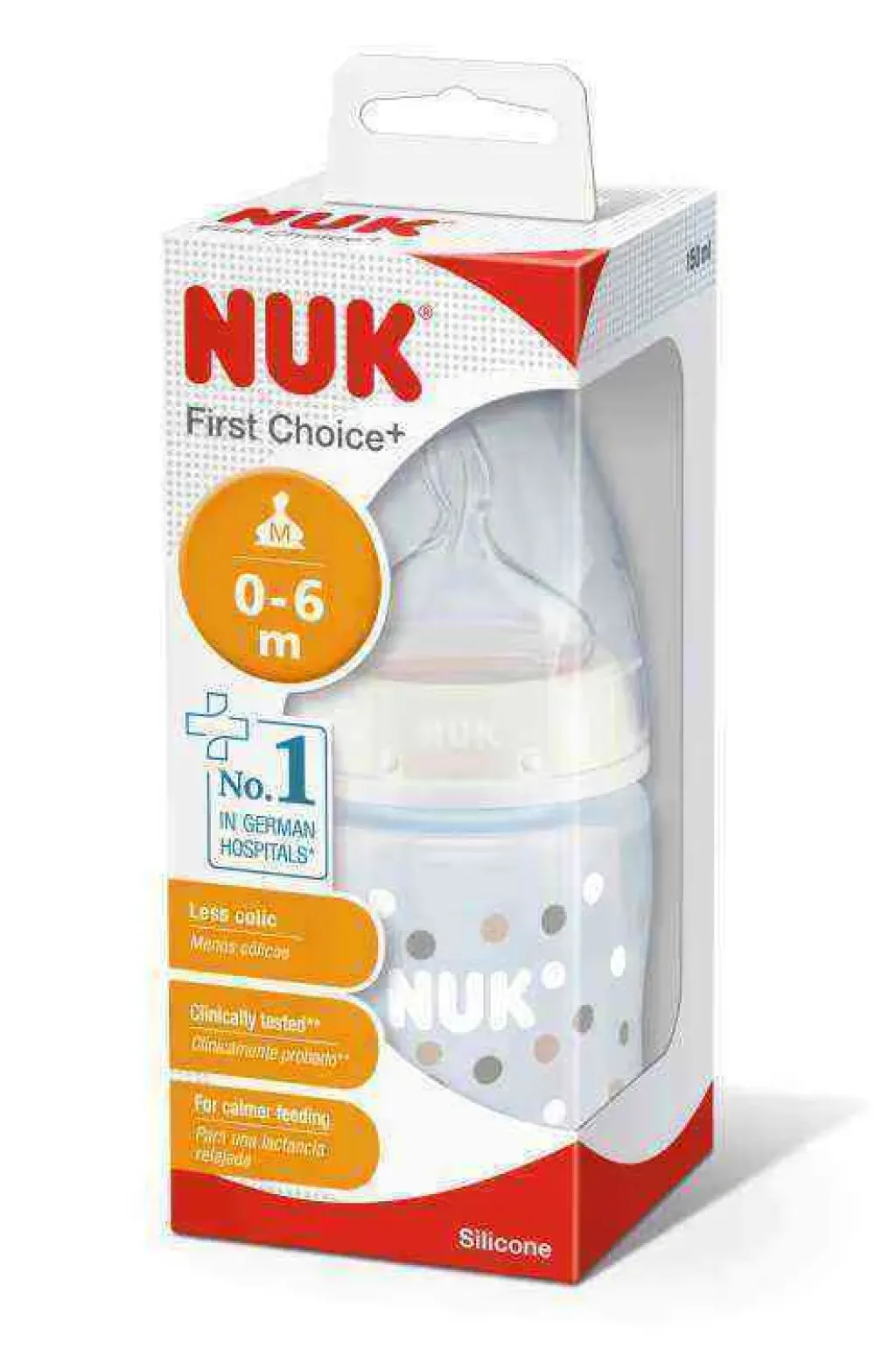 NUK First Choice+ Baby Bottle 150 ml, 0–6 Months