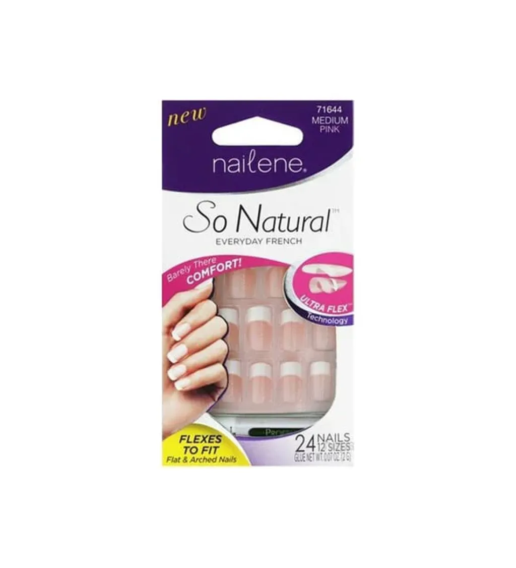Nailene SO Natural False Nails Ultra Flex Medium