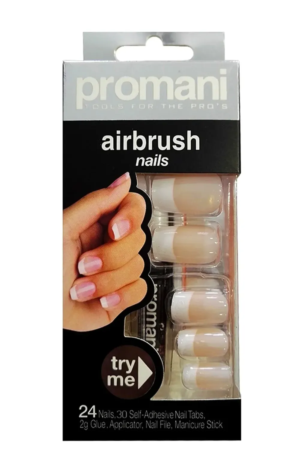 Promani 5005 False Nail Kit, Large Size, Pink