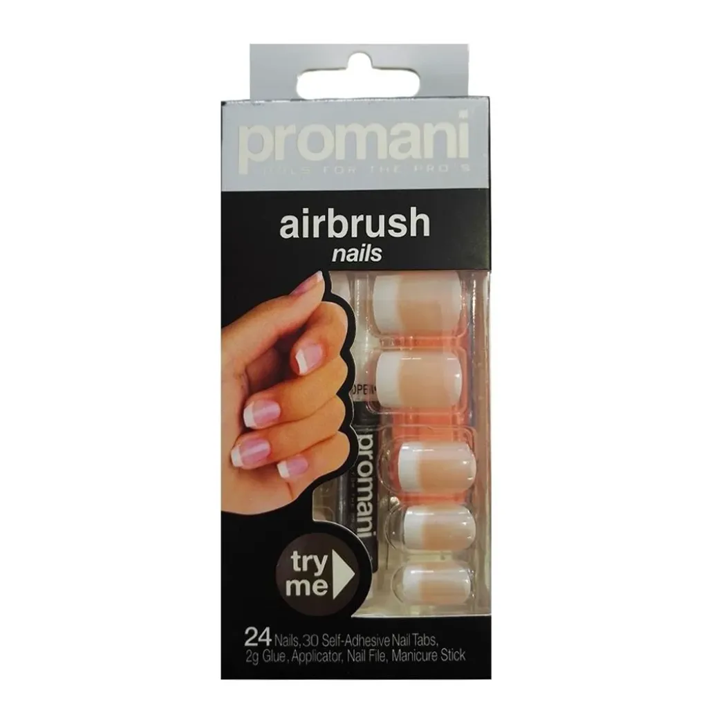 Promani 5008 Moon Tip Pink False Nail Kit