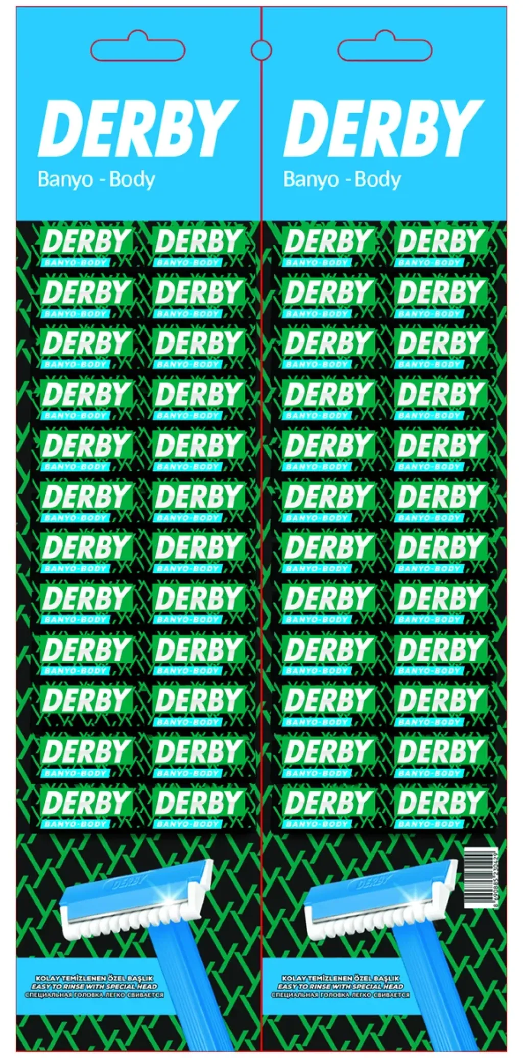Derby Banyo Tek Bıçak Vücut Tıraş Bıçağı